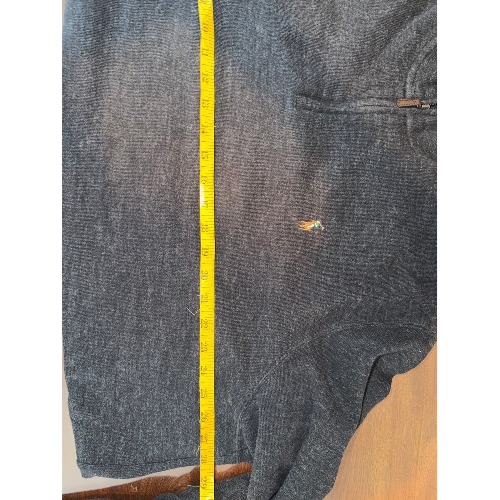Polo Ralph Lauren Mens XXL Estate Rib Quarter Zip Pullover Sweater Gray Heather - Picture 8 of 8
